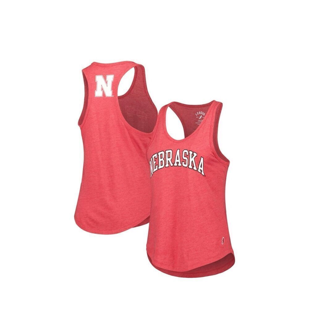 Nebraska Cornhuskers Red Double Hit Razor Back Game Day Tee Size Medium